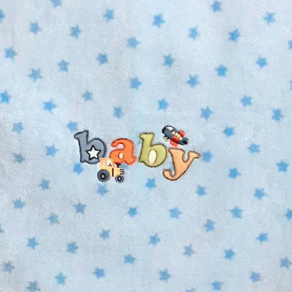 Parents Choice Stars Plane Tractor Lovey Security Soft Blue Blanket 39" X 28"